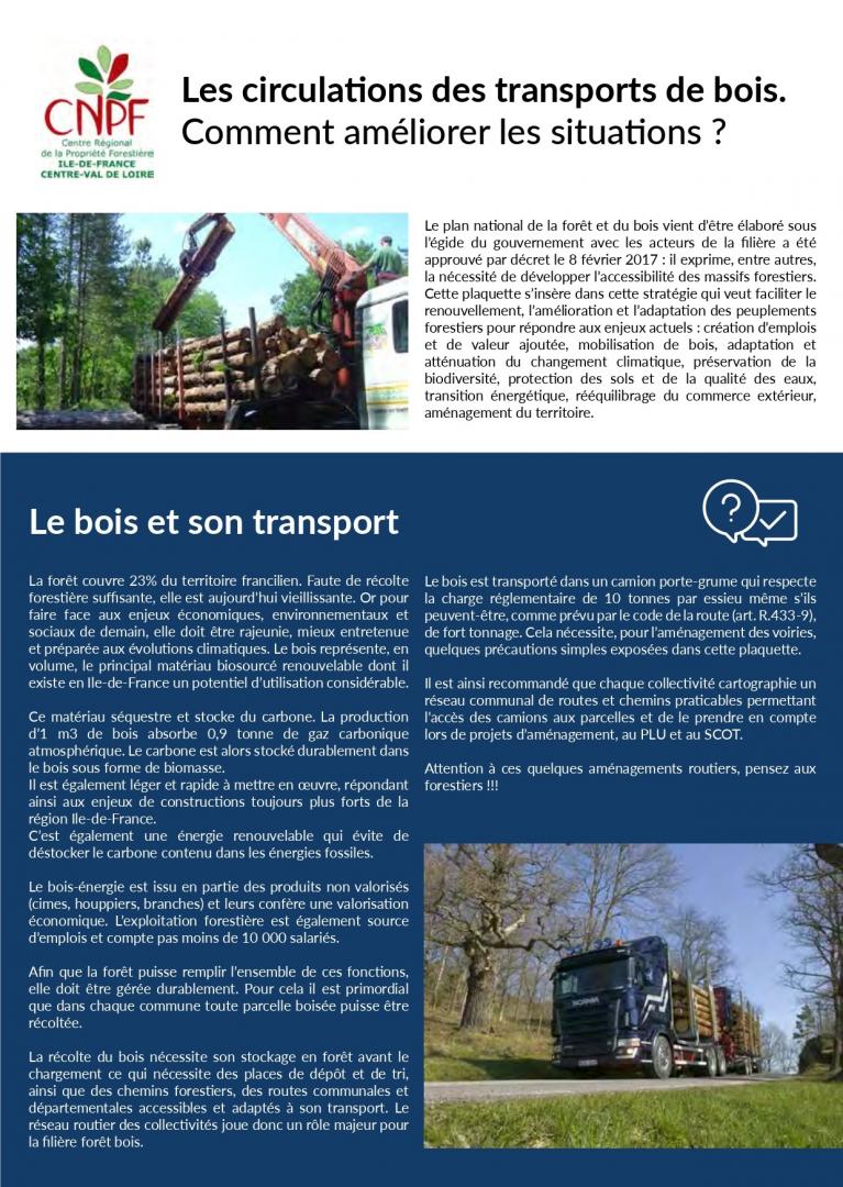 Circulation des transports de bois